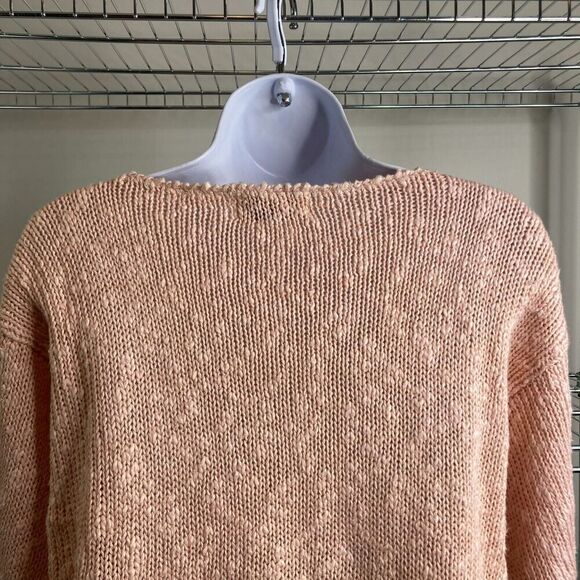 Bonnie & Bill Vintage Pink Embroidered Flowers Lace Appliqué Sweater Size S - Picture 11 of 13
